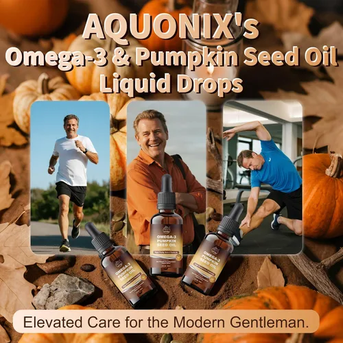 Vista 7 de Gotas de aceite de semilla de calabaza omega-3 con palma enana
