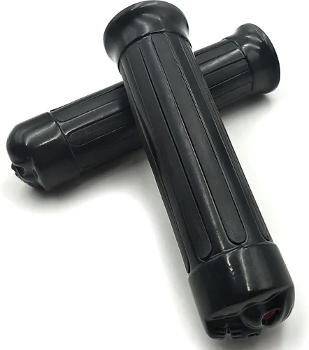 Vista 7 de MT080-25-BK Agarres de manubrio estilo calavera negra de 1 pulgada, compatibles con Harley XL 883 Hugger Sportster Cruiser