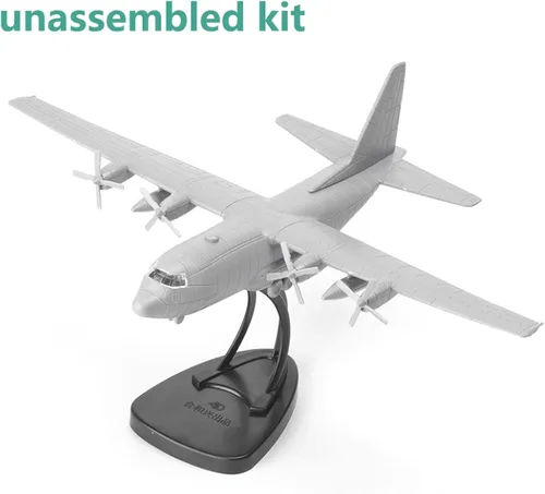 Vista 2 de Plástico US C-130 Hercules Transport Aircraft Modelo Modelo 1:144 Modelo Simulación Ciencia Exposición