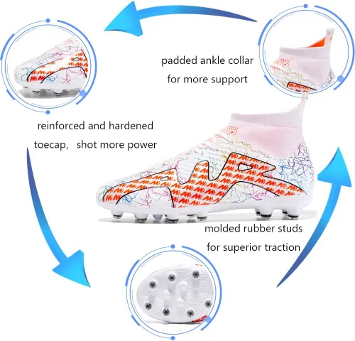 Vista 2 de DimaiGlobal Zapatos de fútbol para hombre, tacos de césped, zapatos de fútbol de alta calidad, transpirables, atléticos, botas de fútbol