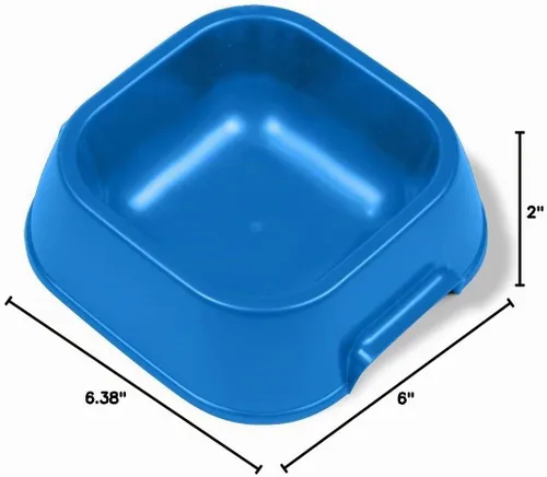 Vista 7 de Van Ness Tazón de comida y agua para mascotas, plato de plástico de capacidad de 16 onzas para perros y gatos, base ancha sin puntas que evita