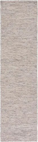 Vista 3 de SAFAVIEH Natura Collection Alfombra de pasillo, 2 pies 3 pulgadas x 9 pies, gris y marfil, lana hecha a mano, ideal para zonas de alto tráfico