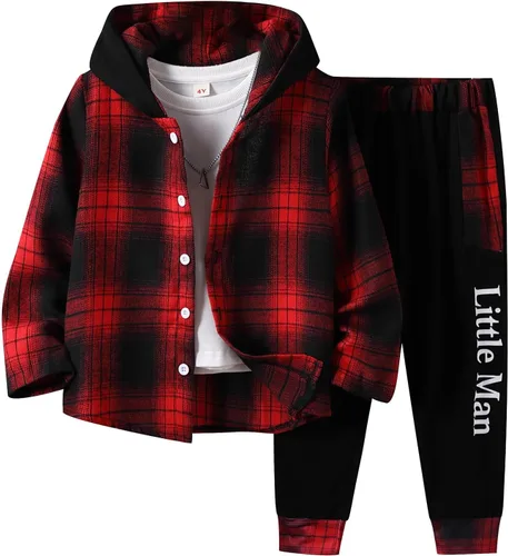 Vista 51 de Conjunto de ropa para bebés y niños pequeños, camisa con capucha y pantalones deportivos para otoño e invierno