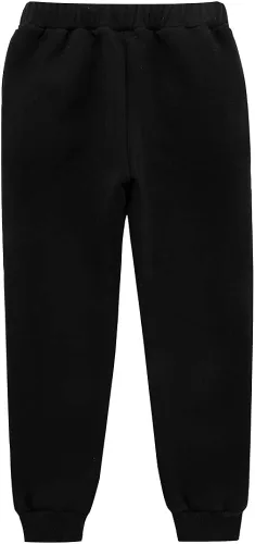 Vista 2 de UNACOO Pantalones casuales suaves y cálidos con forro polar Sherpa para niños y niñas (de 3 a 12 años)