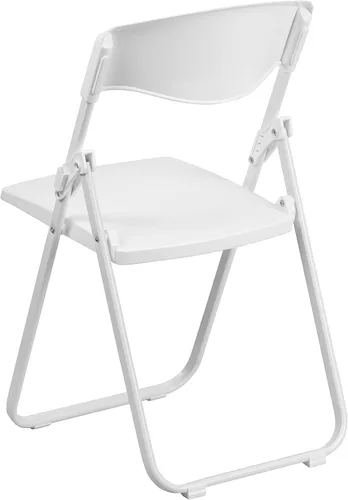 Vista 12 de Flash Furniture HERCULES Series - Silla plegable de plástico blanco