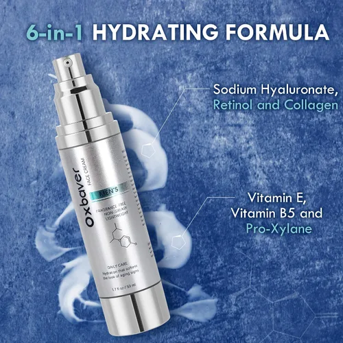 Vista 5 de Crema facial para hombres: 6 en 1 para hombres humectante facial con colágeno y retinol para una hidratación profunda todo el día y para reducir