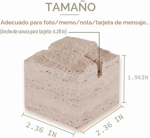 Vista 2 de JIMEI Soporte de tarjeta de lugar de travertino para mesa de boda