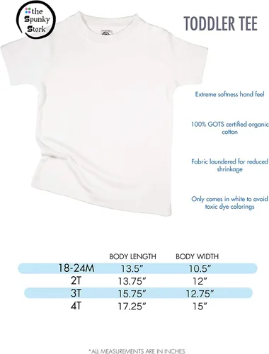 Vista 4 de The Spunky Stork Sweet Pea algodón orgánico niño camiseta