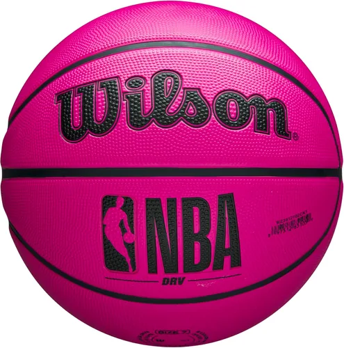 Vista 7 de Wilson NBA DRV Balón de baloncesto para exteriores con bomba - Rosa, Talla 7-29.5