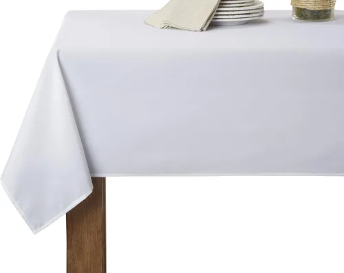 Vista 4 de Violet Linen Mantel metálico para hotel, forro de 52 x 70 pulgadas, rectangular, color plateado