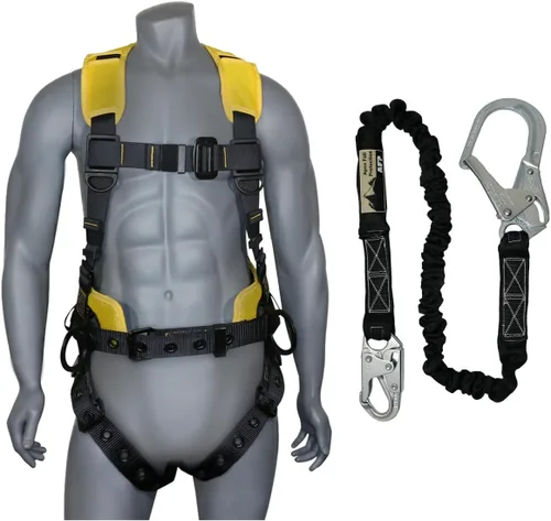 Vista 10 de Kit de arnés de protección contra caídas cómodo AFP Demon – Arnés de seguridad de cuerpo completo OSHA/ANSI PPE para trabajo de construcción