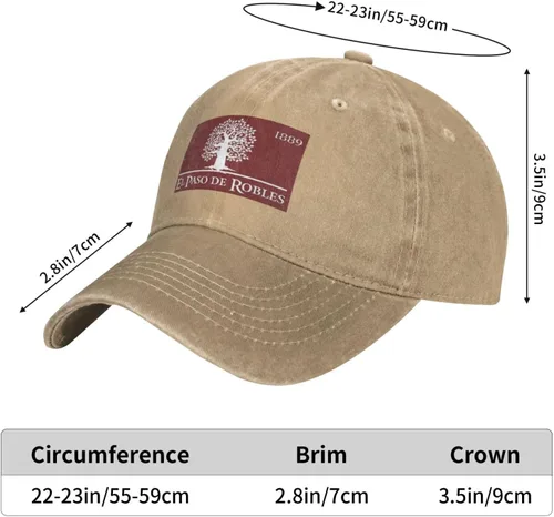 Vista 6 de KOSPOGO Bandera de Paso Robles, gorra de béisbol de California para hombres y mujeres, sombreros de vaquero vintage ajustables para papá