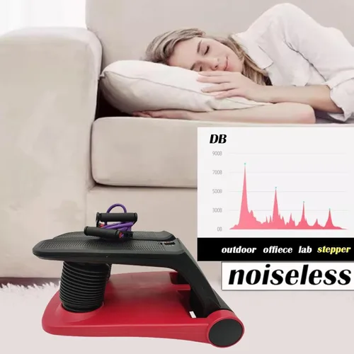 Vista 3 de INTBUYING Mini stepper giratorio para entrenamiento de ejercicio en casa con bandas de resistencia, máquina de pasos silenciosa portátil con monitor