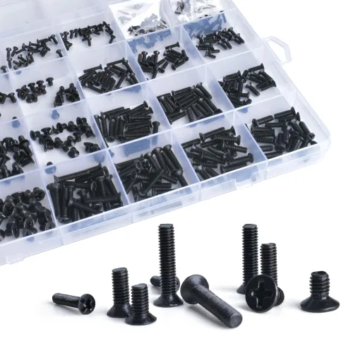 Vista 3 de Kit de tornillos de repuesto para computadora portátil de 26 tamaños M1.4 M1.7 M2 M2.5 M3 M3.5, pequeños tornillos pequeños accesorio