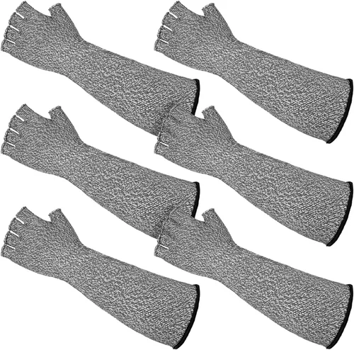 Vista 8 de JenPen 3 Pairs Arm Sleeves Cut Resistant Level 5 Forearm Guards for Thin Skin and Bruising, Burn Protection Sleeves for Arms, Elderly Sensitive