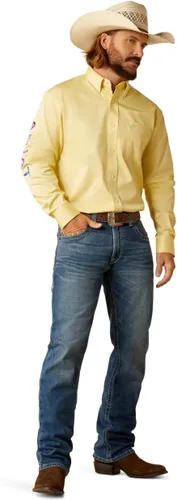 Vista 21 de Ariat Camisa de sarga con logotipo del equipo para hombre