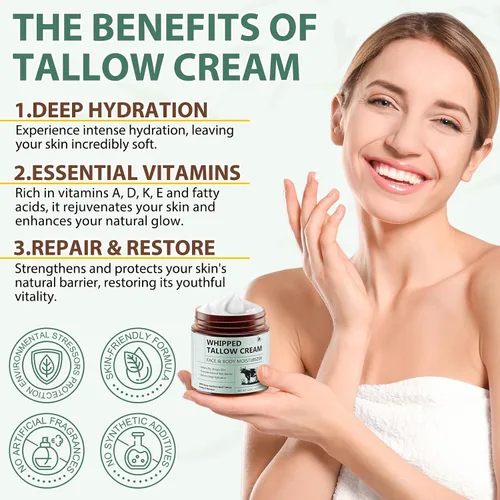 Vista 2 de Liefiet Sarga de ternera para piel, 4.2 onzas de bálsamo de miel y sarga, hidratante facial y nutre el cuerpo, crema de miel de res batida