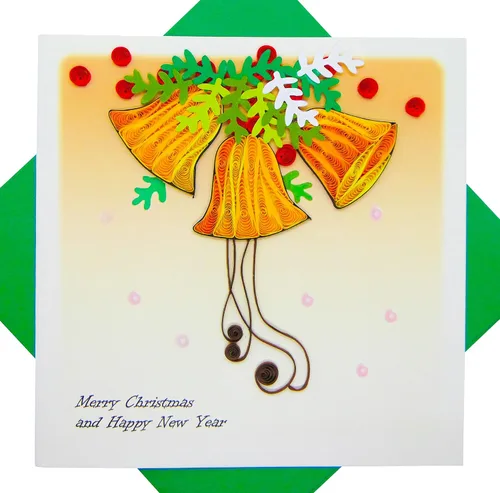 Vista 6 de Globo de nieve de Navidad, tarjeta de Navidad con filigrana - Arte único dedicado hecho a mano, tarjeta de felicitación de diseño para toda ocasión