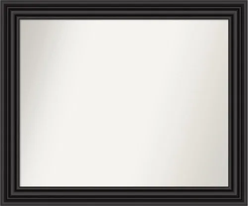 Vista 61 de Amanti Art Espejo personalizado, espejo de baño negro puente, espejo de pared o espejo de tocador de baño sobre el fregadero (26 x 26 pulgadas)