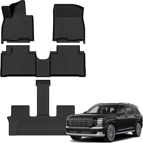 Vista 24 de Auxko Revestimiento de carga para todo tipo de clima, apto para Hyundai IONIQ 5 y 2025 IONIQ 5 N TPE 2022-2024, accesorios de alfombrilla de goma