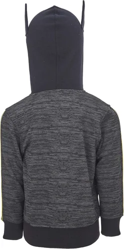 Vista 2 de BATMAN Sudadera con capucha con cremallera, máscara facial con superhéroe integrado, para niños