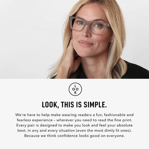 Vista 7 de LOOK OPTIC Cosmo Reader - Lectores elegantes unisex de calidad de prescripción cómodos resistentes a los arañazos