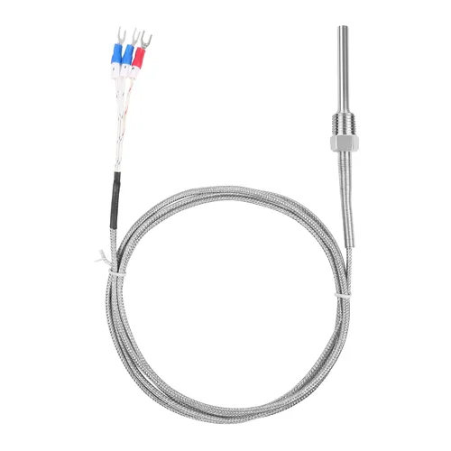 Vista 7 de Termopar tipo K impermeable - Sonda de sensor de temperatura a tierra Jaybva para controlador de temperatura PID de dos alambres de acero inoxidable