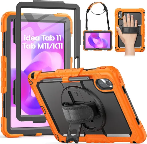 Vista 14 de HXCASEAC Funda para Lenovo Tab One de 8.7 pulgadas (TB-305FU) con protector de pantalla, soporte para bolígrafo, correa de mano, soporte ajustable