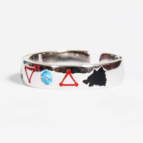 Vista 2 de Anillo de anime para hombres y mujeres, accesorio de joyería, Latón, Sin piedras preciosas