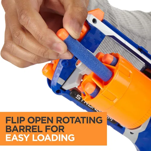 Vista 8 de Nerf N Strike Elite Strongarm Blaster de Juguete con Barril Rotatorio (Exclusivo de Amazon)