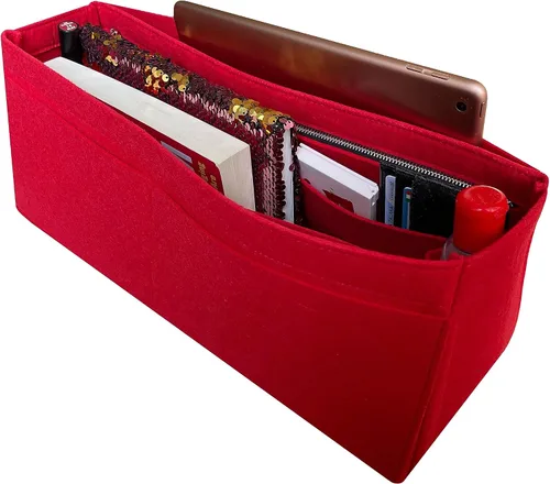 Vista 7 de Purse Organizer for Odeon Bag, Lv Odeon PM Purse Organizer, Bag Organizer for Lv Odeon MM, Handmade 2mm Premium Felt Snug Sturdy Gold Zipper