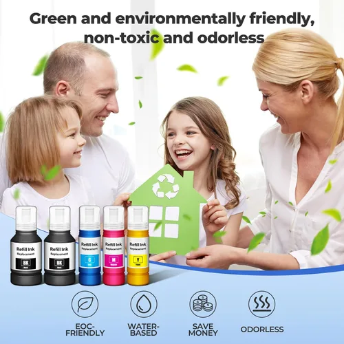 Vista 7 de Botellas de recarga de tinta ET-2850 ET-3760 ET-3850 (paquete de 5) para ET