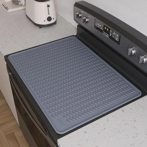 Vista 16 de XiFEO Cubiertas para Estufa Eléctrica, Protector de Cubierta de Estufa de Vidrio de Silicona de Grado Alimentario Resistente, Protector de Placa