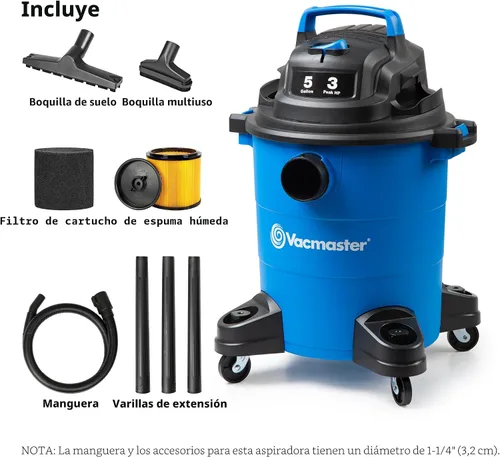 Vista 2 de Vacmaster Aspiradora húmeda/seca de 5 galones* 3 HP de potencia máxima – VOC507PF 0101