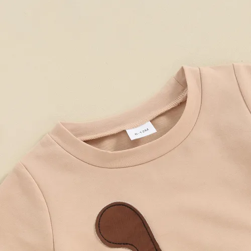 Vista 3 de Twopumpkin Verano Niño Niño Ropa de Bebé Camisetas de Manga Corta Top Y Pantalones Cortos Infantil Traje Neutral 6 9 12 18 24 Meses 2t