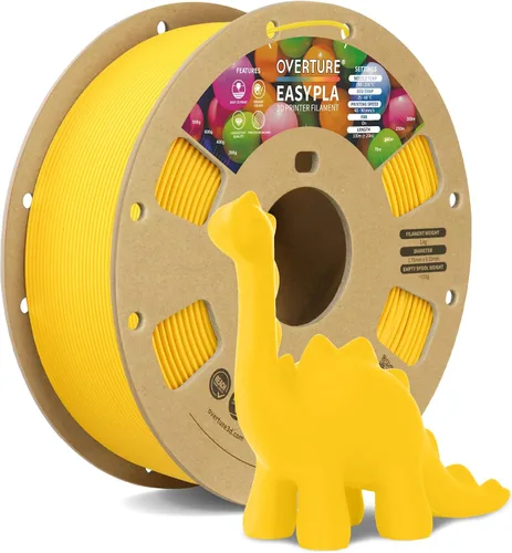 Vista 72 de OVERTURE - Filamento de ácido poliláctico (Easy PLA) para impresora 3D de 1.75 mm, bobina de cartón de 2.2 libras, precisión dimensional +/- 0.02
