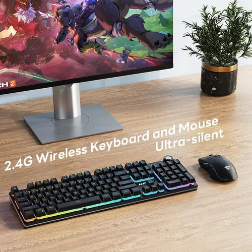 Vista 8 de NPET S21PRO Wireless Gaming Keyboard & Mouse Combo for PC Gamers