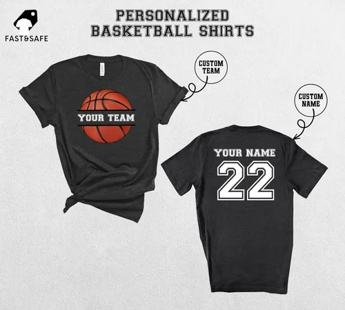 Vista 3 de Personalized Handmade Personalized Basketball Shirt, Custom Basketball Shirt, Basketball Mom Tee, Basketball Team Shirt, Basketball Shirt, School