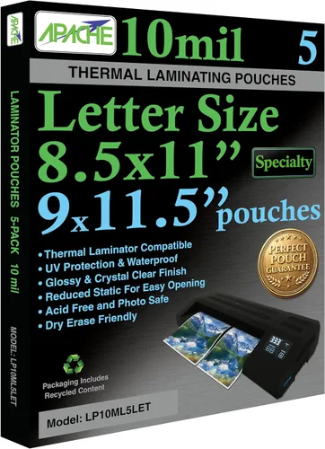 Vista 13 de Apache Map Banner Size Laminating Pouches, 3 Mil, 5 Pack, 18 x 120 Inch Pouch Size Laminating Sheets, Thermal Laminator Compatible, Super Clear