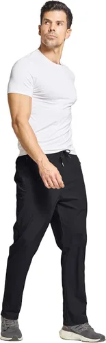 Vista 4 de Tansozer Men's Sweatpants Zipper Pockets Hiking Pants Lightweight Quick Dry for Athletic Jogging Workout Running Gym Travel