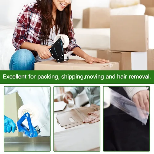 Vista 6 de Clear Packing Tape, Heavy‑Duty 2.4 Mil Shipping Tape Rolls, 2 Inch Wide High Adhesive Box Sealing Tape for Shipping, Moving, Storage & Bulk Business