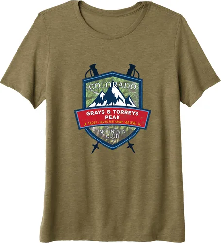 Vista 5 de Grays and Torreys Peak 14ers of Colorado - Camiseta triple premium azul