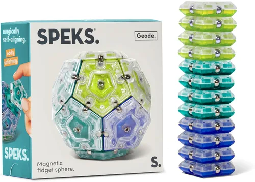 Vista 19 de Speks Geode - Juguete magnético antiestrés, juguete de escritorio sensorial para adultos y adolescentes de 14 años en adelante, regalo