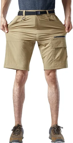 Vista 4 de Tuliqiong Pantalones cortos elásticos de secado rápido de verano para hombre