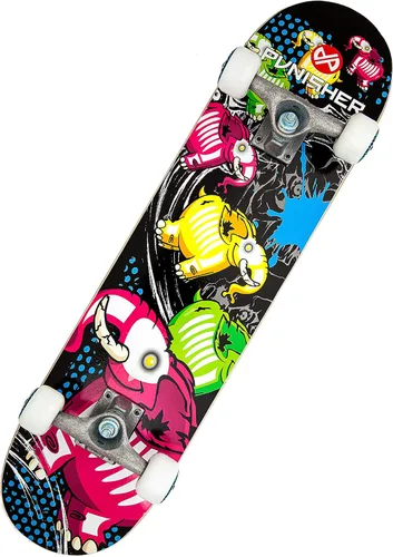 Vista 10 de Punisher Monopatín para niñas completo con rodamientos ABEC-7 de arce canadiense ABEC-7 de 31.5 x 7.75 pulgadas