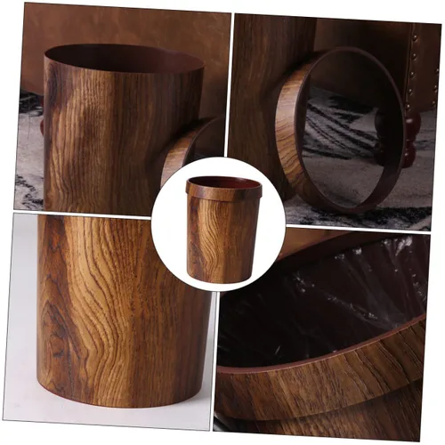 Vista 7 de VICASKY Cesta de basura clásica de plástico para dormitorio decorativo para oficina en casa