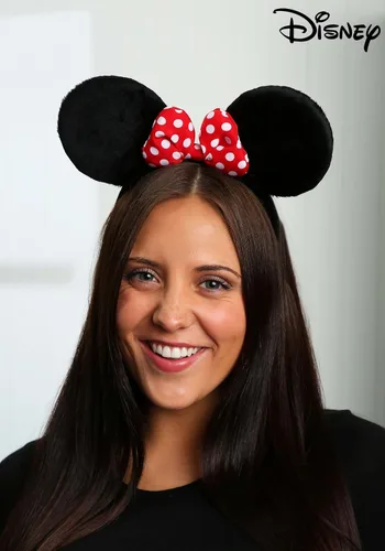 Vista 2 de Disney Minnie Ears - Diadema para disfraz de lunares rojos y blancos