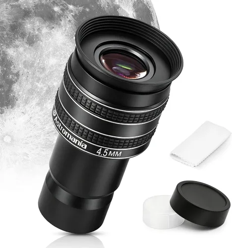 Vista 10 de Ocular de Telescopio Astromania 2.5mm, Ocular de Campo Aparente de Ángulo Amplio de 58 Grados Planetario para Telescopio de Astronomía de 1.25