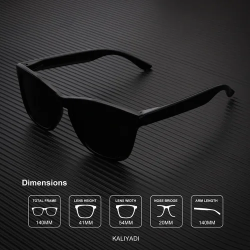 Vista 5 de Gafas de sol unisex polarizadas retro clásicas modernas para hombres y mujeres lentes de sol para conducir 100 bloqueo UV C Negro brillante