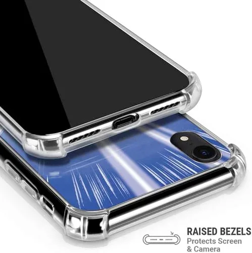 Vista 2 de Skinit Funda transparente compatible con iPhone XR, diseño oficial de Dragon Ball Z Goku Kamehameha Blast